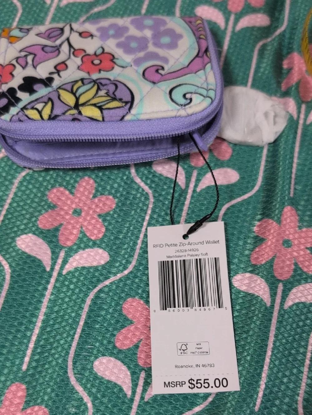 Vera Bradley Petite Zip Around Wallet - Picture 4 of 7